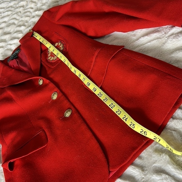 Lauren RL Red Jacket Embroidered 3D Crest Patch  Wool Size 4P - Picture 10 of 13